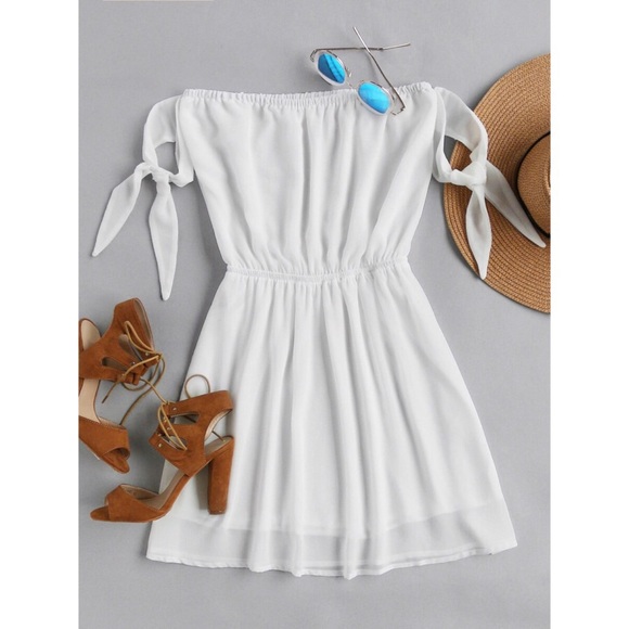 Dresses & Skirts - White Chiffon Mini Dress